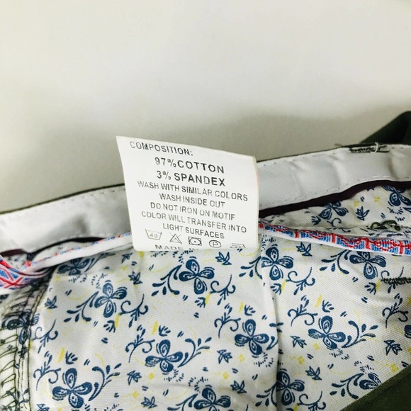 TR Premium Men's 30 Pants Green Slim Fit Cotton Satin Straight Flaw DA20 - Picture 5 of 6